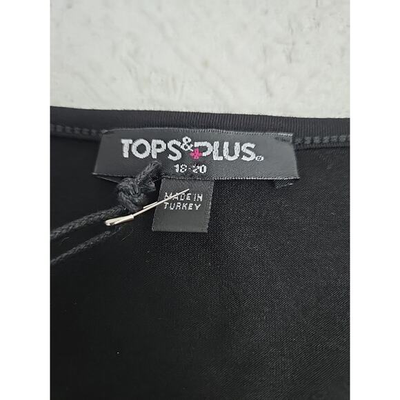 Plus Sz 18-20 Womens Multicolor Short Sleeve Blouse Casual Career Fun - Picture 3 of 8